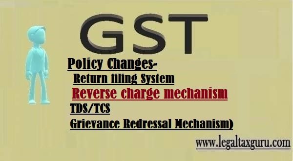 Press Release regarding Policy Changes-( Return filing System, Reverse charge mechanism, TDS/TCS, Grievance Redressal Mechanism) RCM suspended ||  Recommendations made during the 26th meeting for Policy Changes